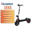 iScooter IX5s 1000W Electric Scooter, 45km/h Max Speed, 65km Range, 11" All-Terrain Tires, Dual Suspension & Dual Disc Brakes