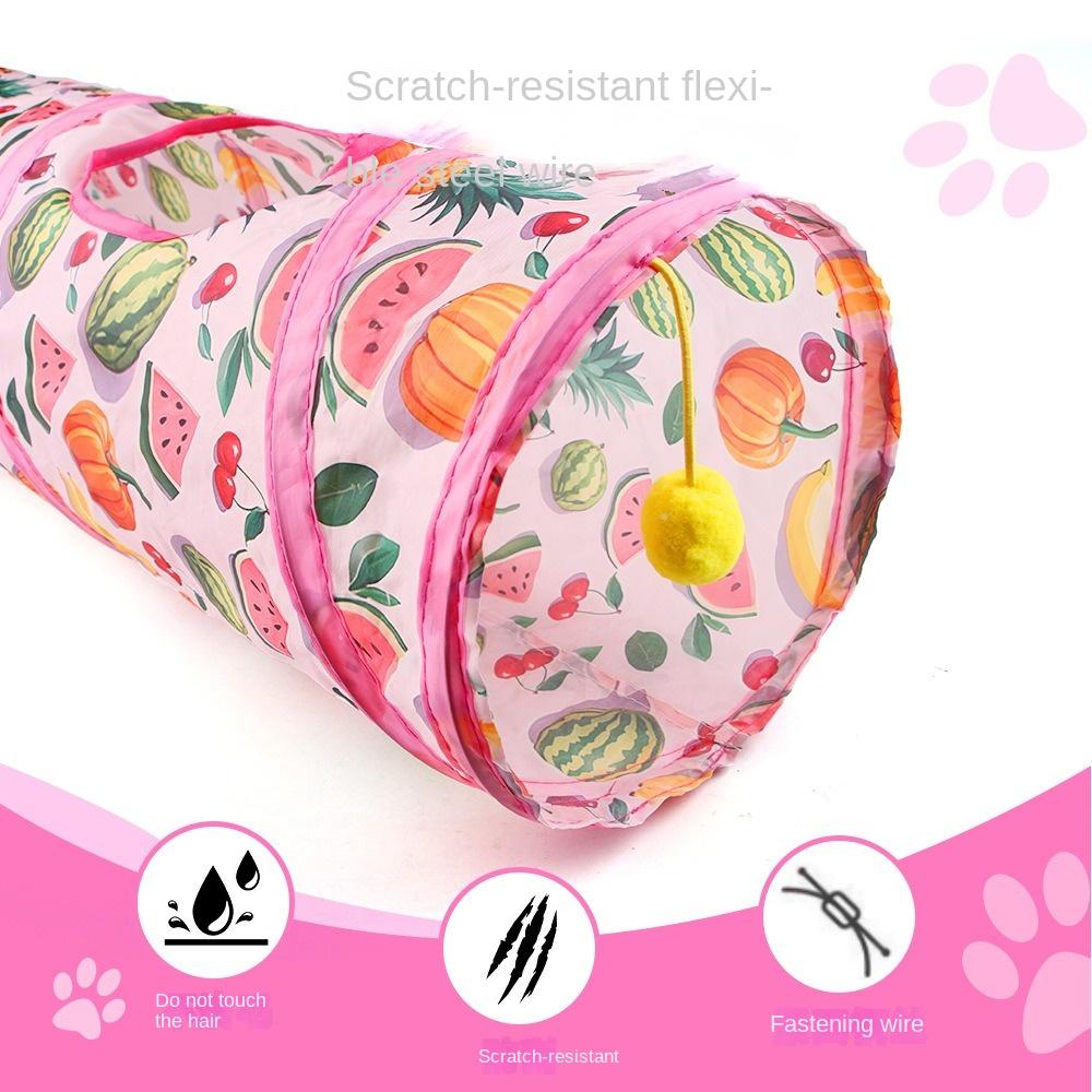Foldable Cat Play Tunnel Long Straight Channel Cat Channel Cat Tent Nest  Interactive  Fun Toy