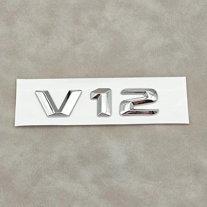 

3D ABS Chrome Letters V6 V8 V10 V12 Car Fender Side Logo Badge Sticker For Mercedes Benz W205 W204 W213 W212 W221 Accessories