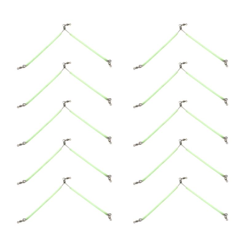 10Pcs Wire Fishings Leader Luminously Tube Balance Bracket AntiTangle Boom