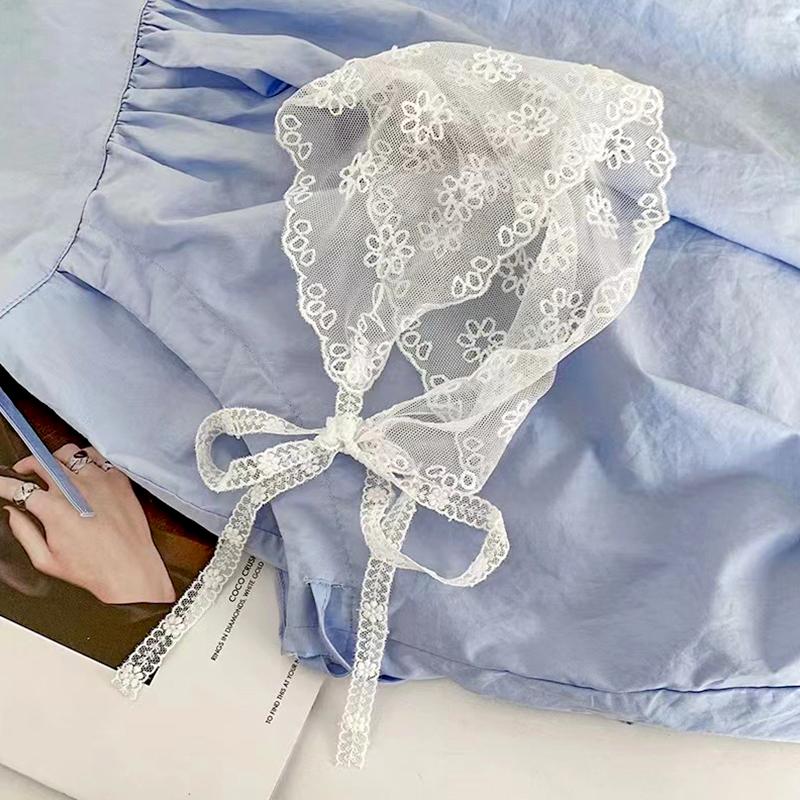 1 szt. Wstążka Lei w stylu retro, kapelusz przeciwsłoneczny, koreańskie tkane kwiaty, DIY, trójkątna opaska na głowę, jedwabny szalik, wiązanie na głowę