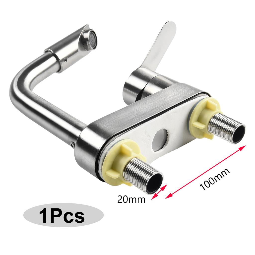 Easy To Clean Basin Faucet 2 Holes 304 Stainless Steel