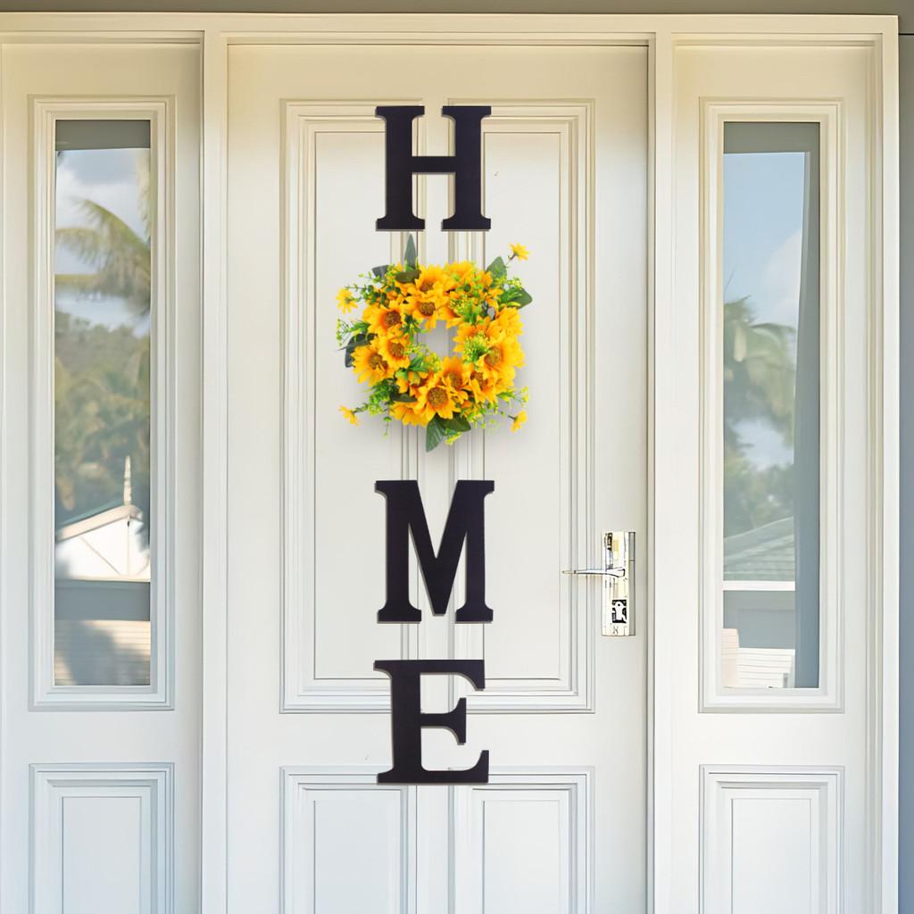 Home Sunflower Home Wall Decor With Lightweight Wooden Sign For Harvest Celebration