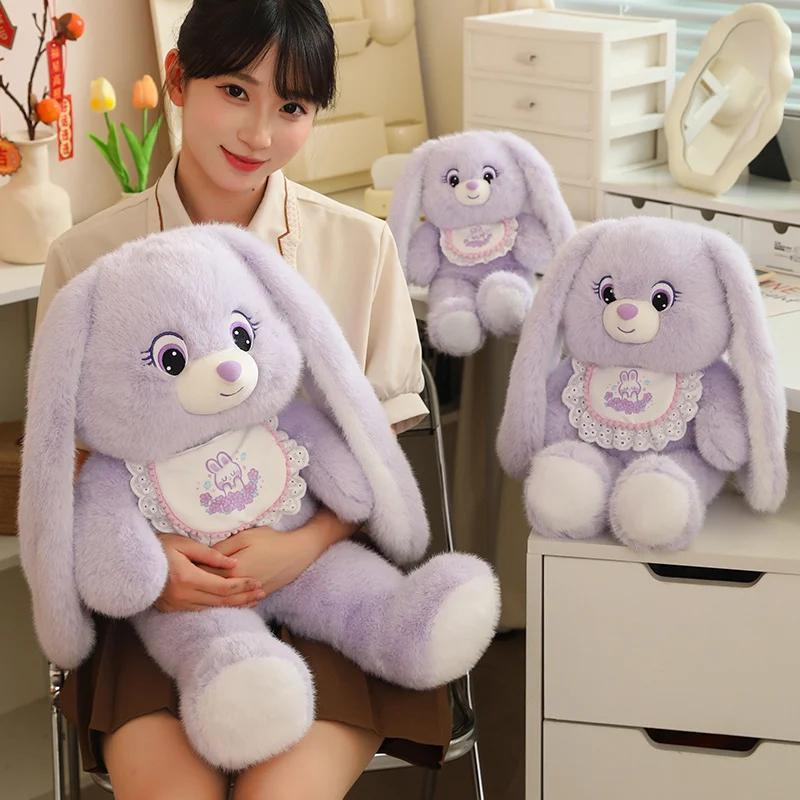 Cute Rabbit Plush Toy Soft Stuffed Long Ears Bunny Doll Funny Baby's Sleeping Companion Delicate Home Decoration Kids Gifts