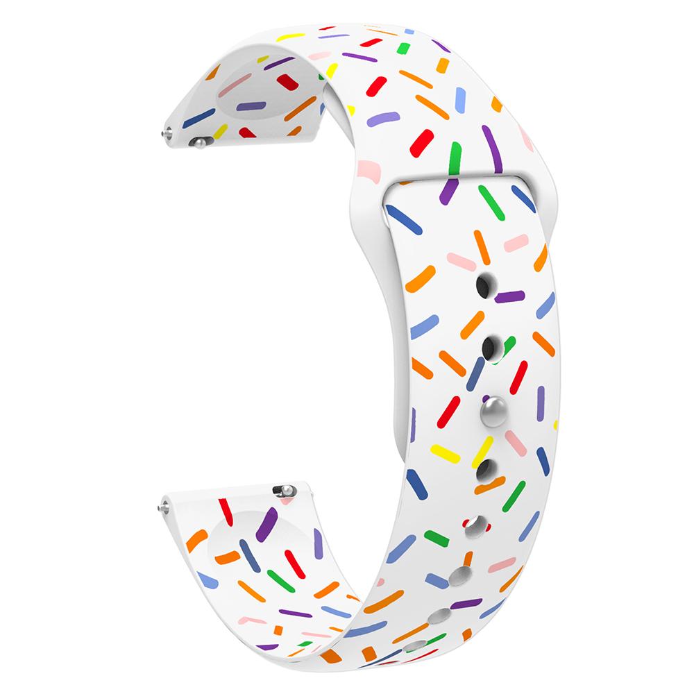 

Silicone Watch Band for Huawei Watch 4/Watch 4 Pro/Watch 3/Watch 3 Pro,22mm Printed Color Dot Quick Release Strap White