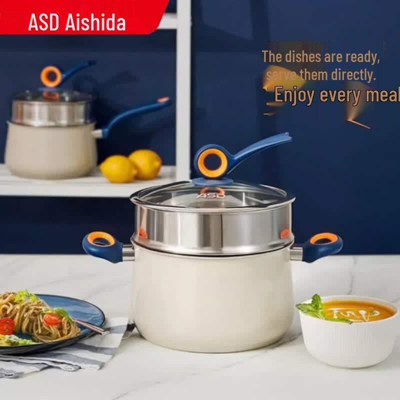 ASD 304 Stainless Steel Drum-shaped Soup Pot