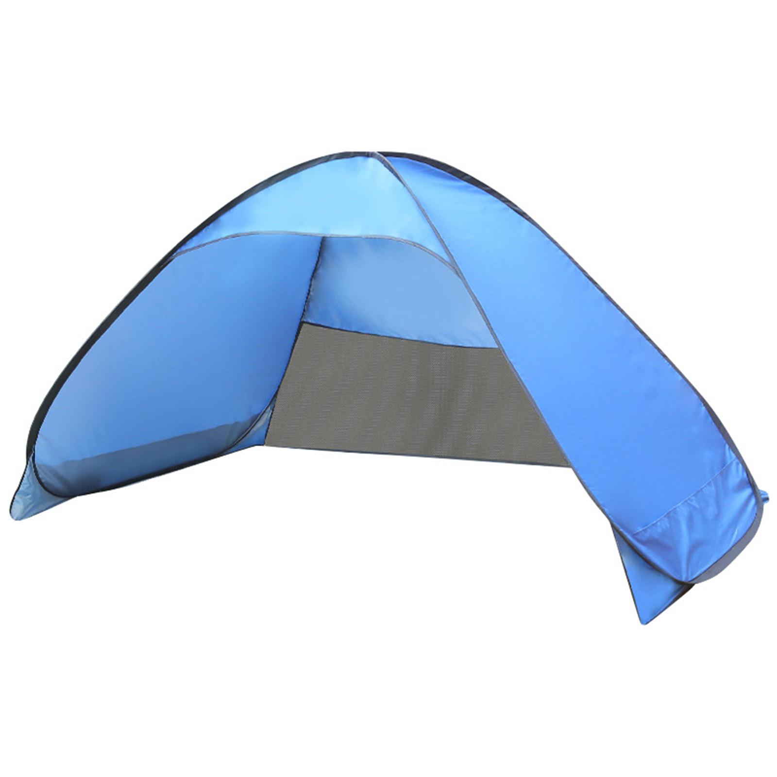 

Пляжная палатка, Пляжная палатка на 3-4 человека с защитой от УФ-лучей, Детская пляжная палатка с сумкой для переноски и крючком, Автоматическая портативная пляжная палатка для кемпинга, сада, пляжа One Size синий