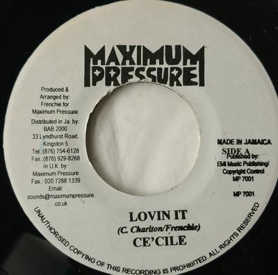 Disc 7 inch CE'CILE - Lovin It NONE Presiune Maximă 2002 Jamaica Reggae, Ska & Dub Folosit