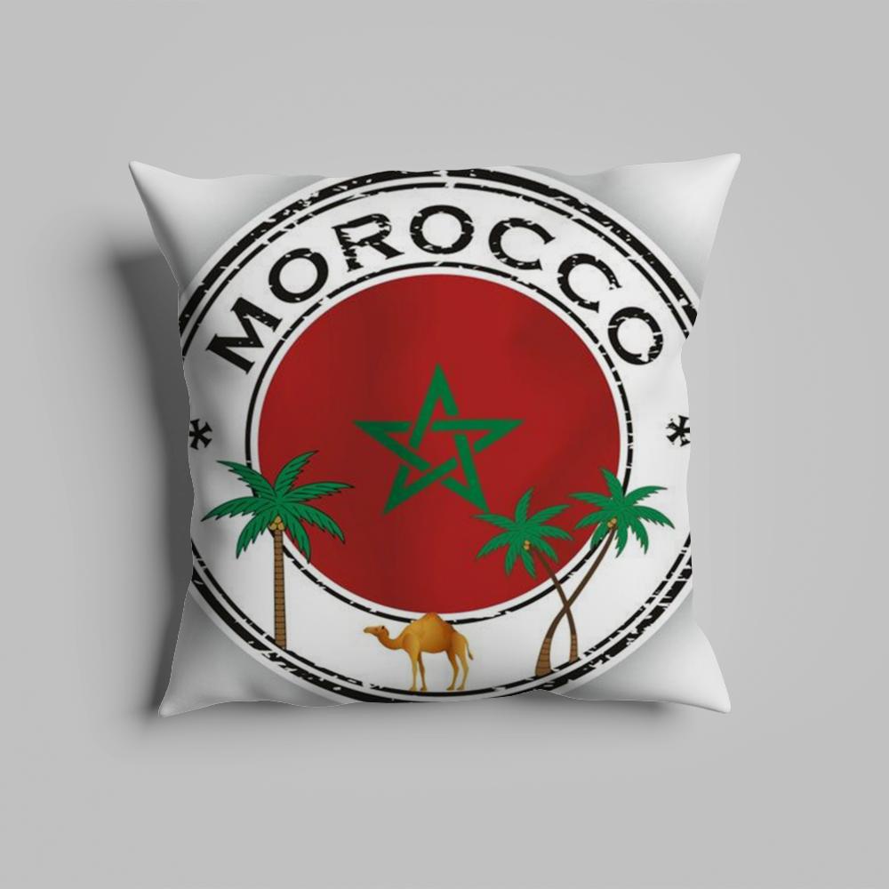 Pillow Case luxurious home office, sofa decorative Multi sized car seat cushions, pillowcases Morocco flag map logo