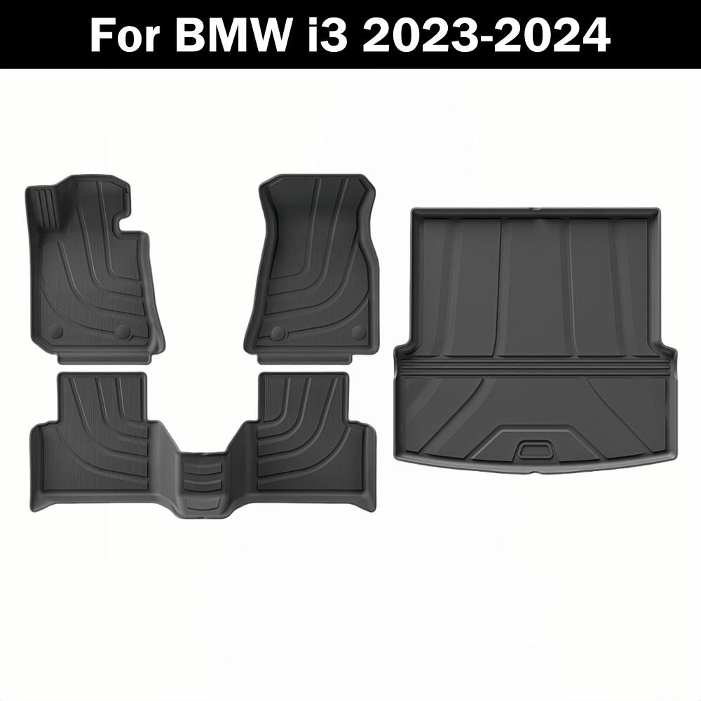For BMW i3 2025-2025 Floor Mat TPE Trunk Mat Luggage Mat Waterproof Non-Slip Carpet Left Hand Drive