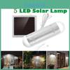 Luz de Garagem, Quintal, Pátio Exterior à Prova d'Água Recarregável com 5 LEDs Alimentada por Energia Solar