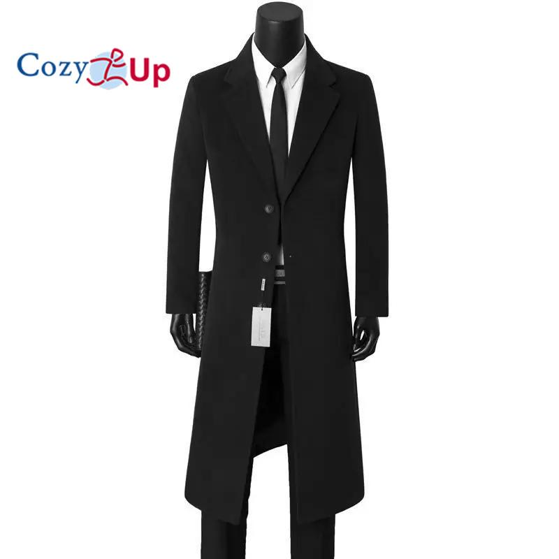 

Мужское пальто-бушлат из смесовой шерсти с лацканами, однобортное, теплое зимнее тренч-пальто 4XL чёрный