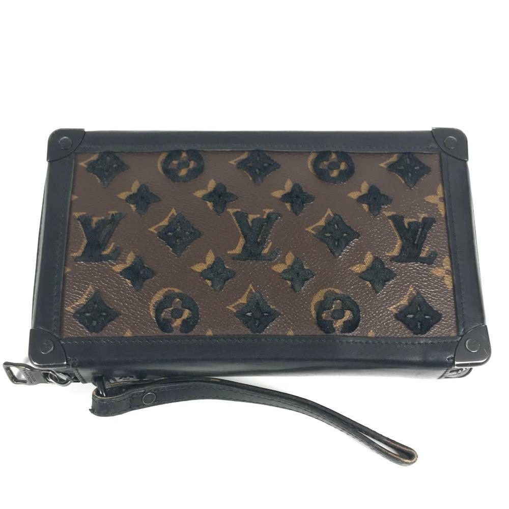 

Louis Vuitton M45061 Monogram-Tuftage Soft Trunk-Clutch Bag Pouch with Strap