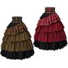 Gothic Steampunk Pirate Skirt For Women With Layered Ruffles For Costume Parties