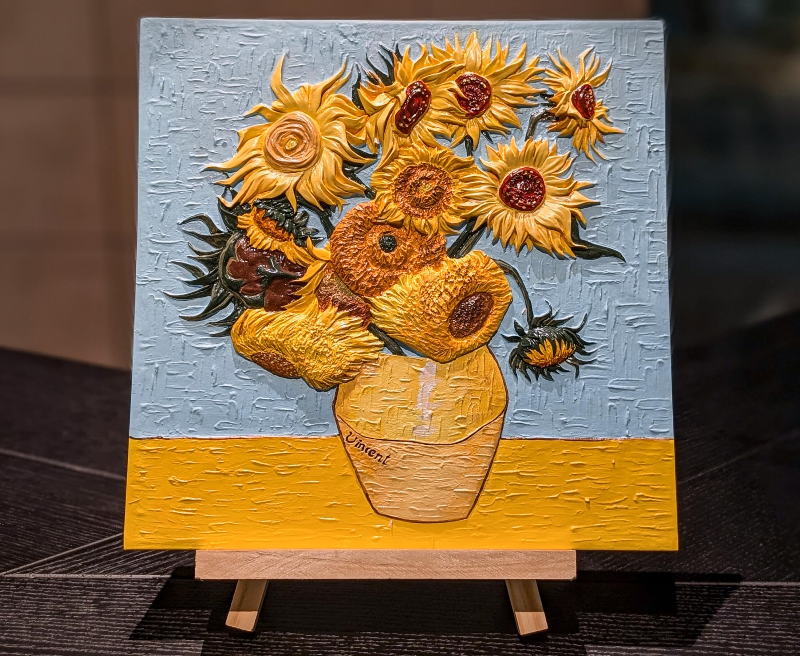 3D Art with Famous Paintings  Van Gogh s [Sunflowers]  No Preparation Required  Includes Paints and Easy Instructions  Coloring Book  Suitable for