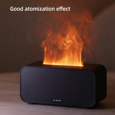 Simulation Flame Humidifier USB Night Light Aromatherapy Machine LED Atmosphere Light Can Timing for Dormitory Room Office Car