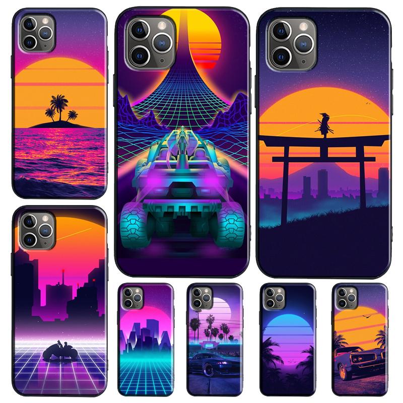 Synthwave 80's Retro Neon Vaporwave Case For Honor Magic 8 Pro 6 7 Lite Honor 400 200 50 70 X8c X8b X9a X9b X9c X9d Win RT Coque