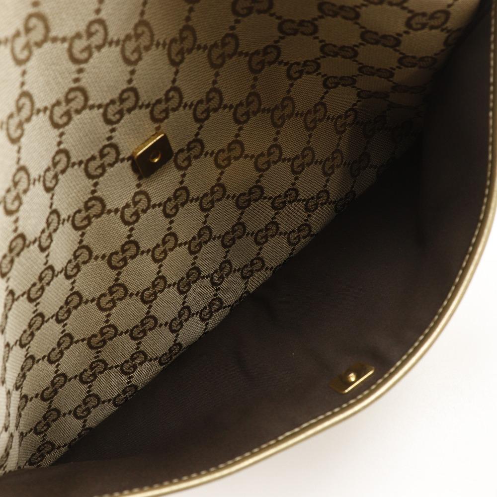 Gucci Shoulder Bag 145857 Beige GG Canvas Women Used
