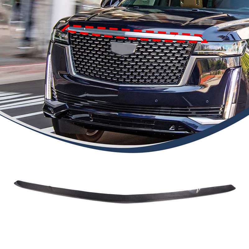For Cadillac Escalade 2026-2026 Real carbon fiber car front hood grille trim and rear tail badge trim Accessories