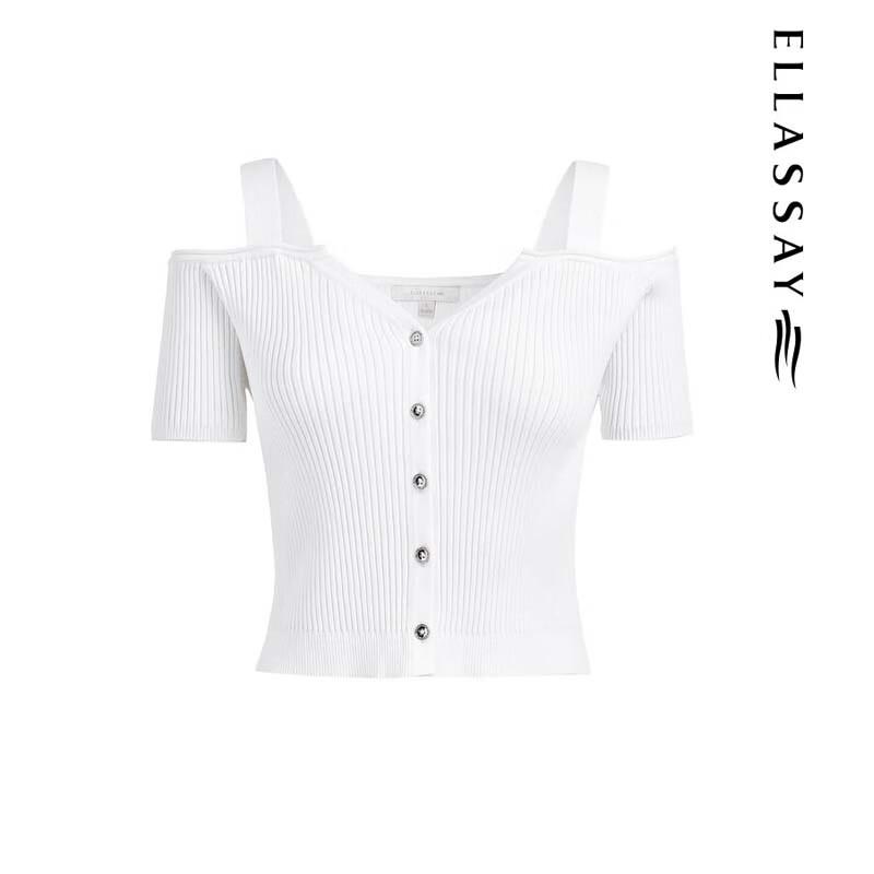 ELLASSAY Women's Bardot Neck Knit Top