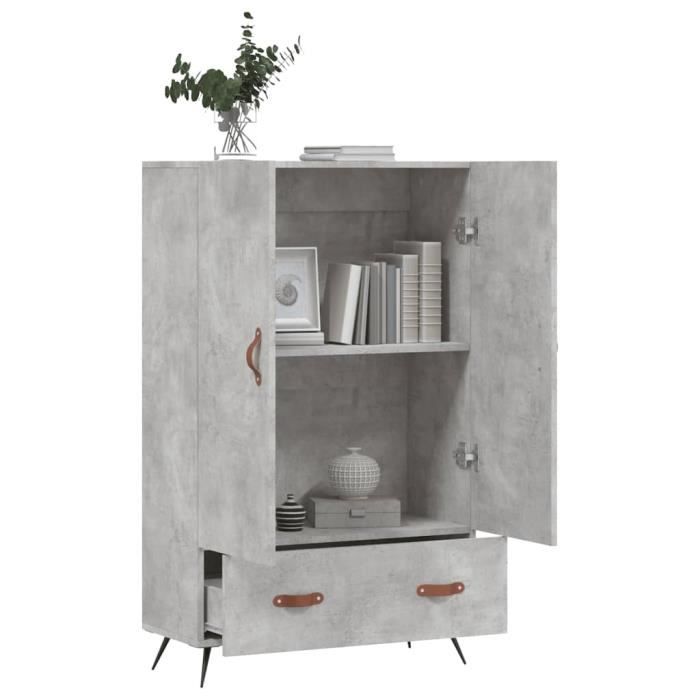 VidaXL Highboard Concrete Grey 69.5x31x115 Cm Engineered Wood 828208