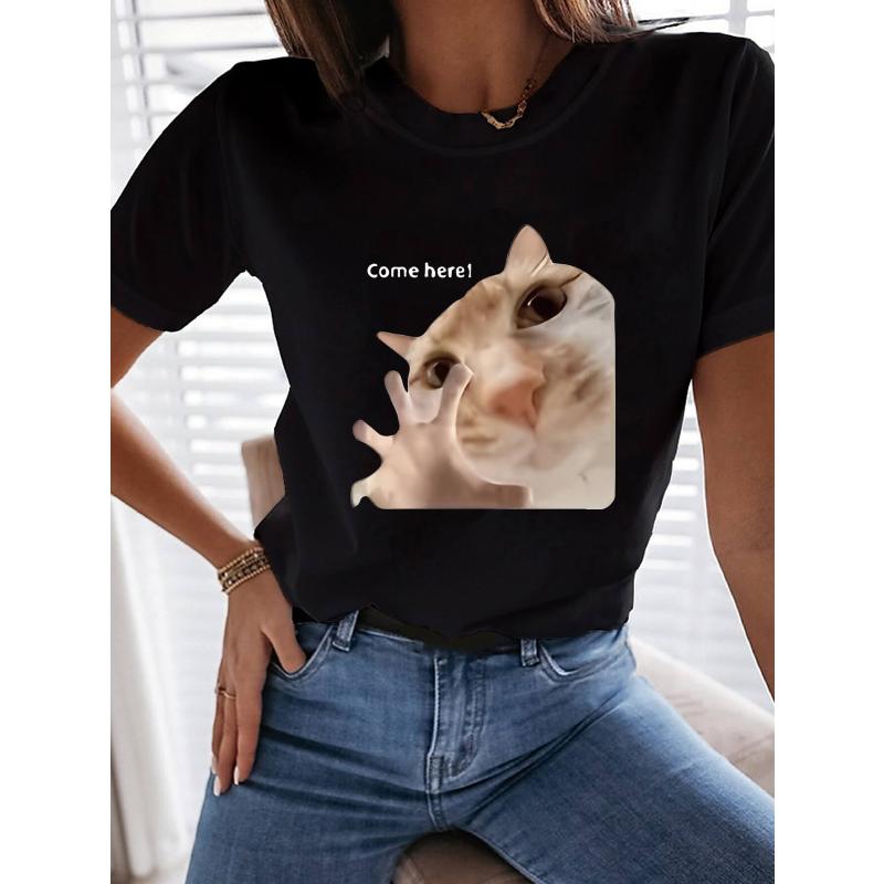 

Polyester Women s Short Sleeve Crew Neck Top Comfortable Quick Dry Lounge Wear XXL чёрный