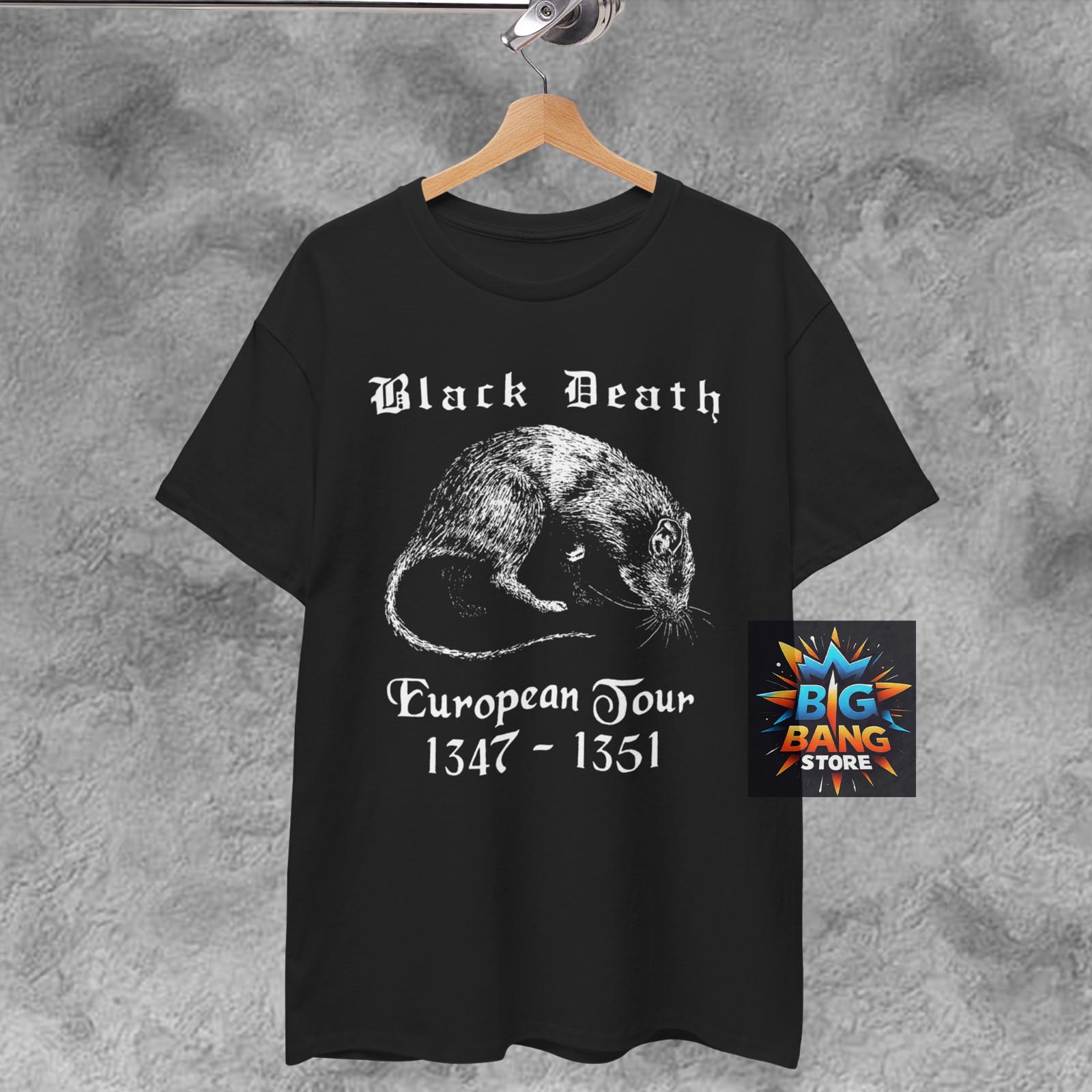 BLACK DEATH European Tour Shirt plague rat post apocalypse climate change punk M