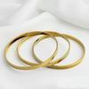 18k Gold Plated Multi-Layer Stackable Stainless Steel Square Twisted Bracelet Set - Elegant, Non-Fading, Fashionable Charms.