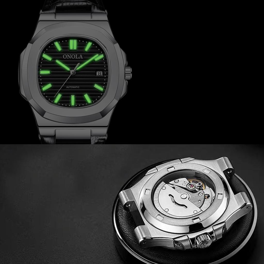 Reloj Mecánico de Alta Calidad para Hombre de Negocios de Cuero Resistente al Agua