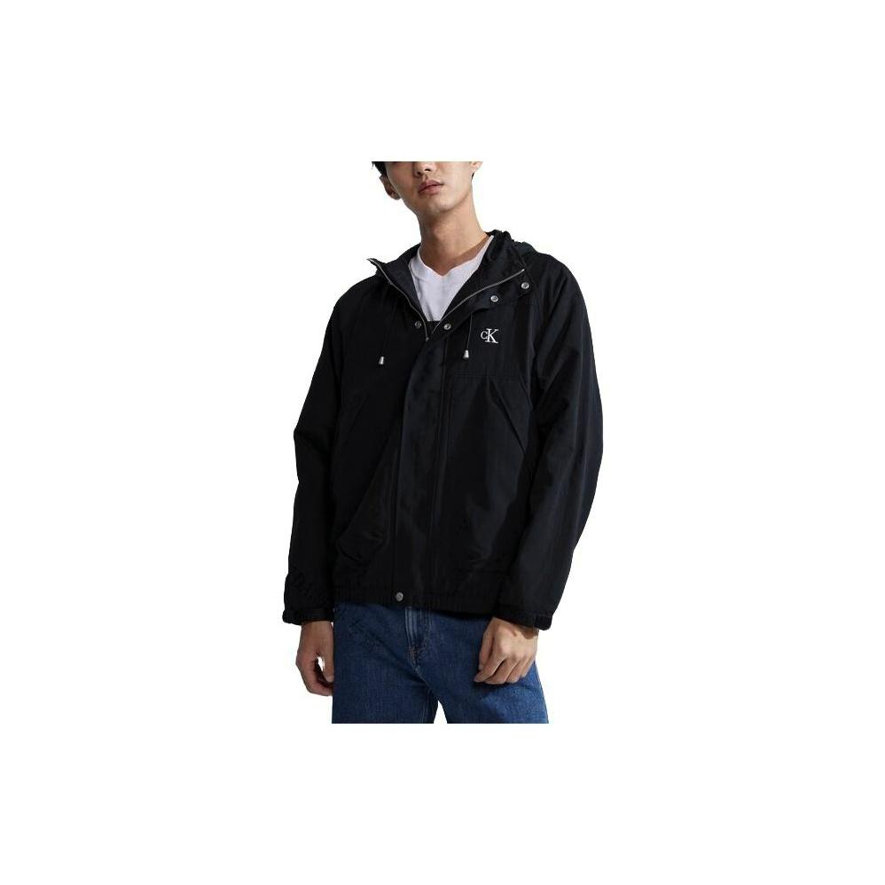 Calvin Klein Water-Resistant Outdoor Sports Hooded Comfortable Soft Skin-Friendly Jacket Women Jacket Space-Black J324800-BEH