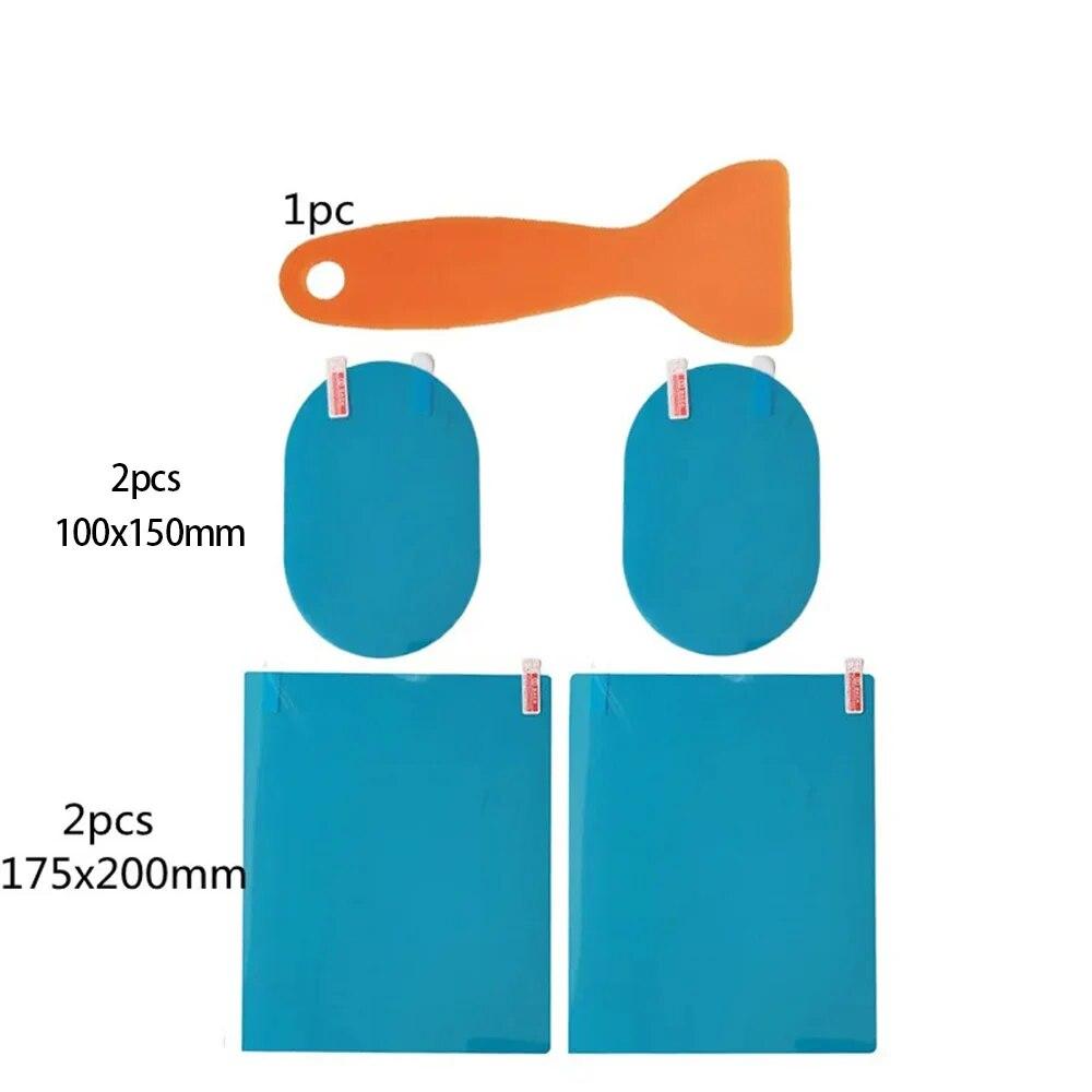 2/5 Pcs Car Side Rearview Mirror Waterproof Anti-Fog Film Side Window Glass Film ProtectExterior Parts Car Glass Accessories