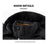 Men's Fleece-Lined Winter Coat - Thick, Casual, Multi-Pocket, Mid-Length Jacket for Middle-Aged and Elderly