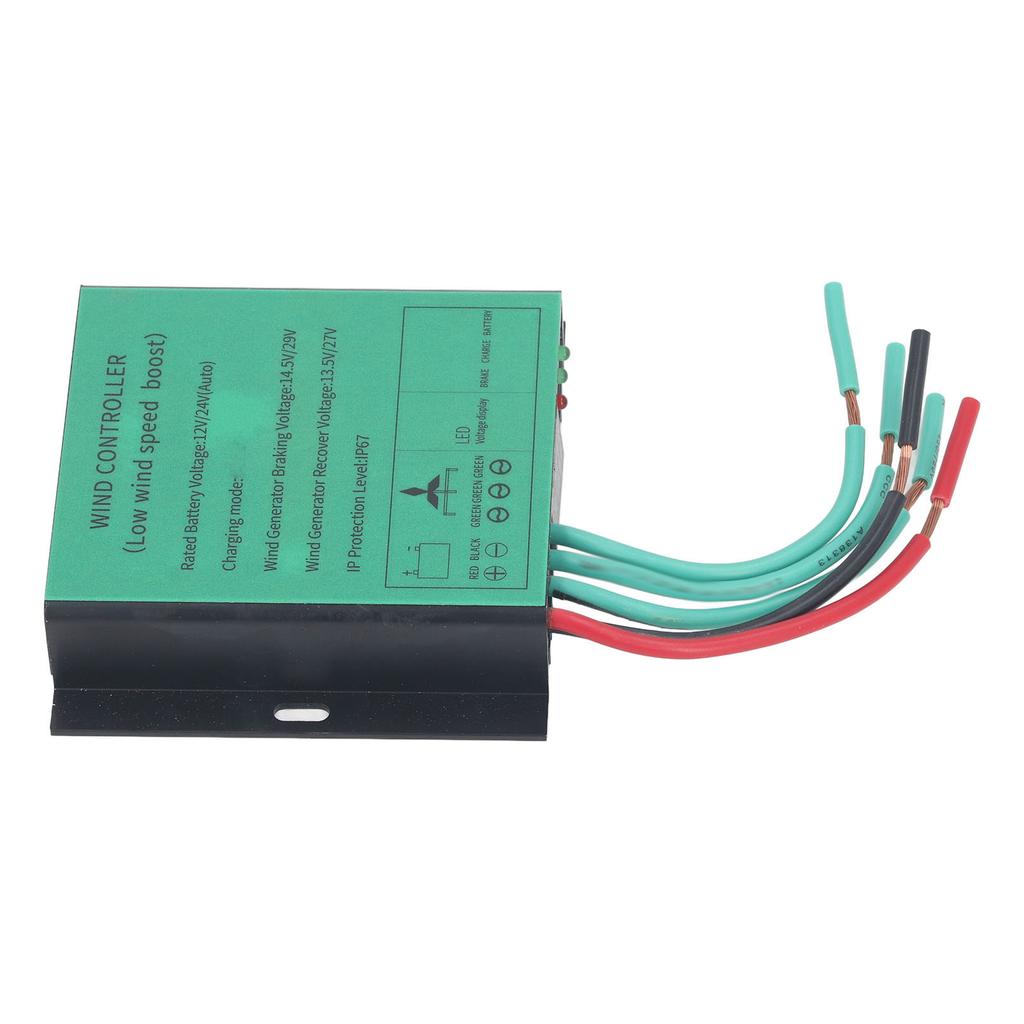 MPPT Vindturbin Ladekontroller 100W‑600W 12V 24V Auto Match IP67 Vanntett Universell Generator Lavspenning Boost