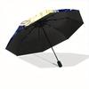 1pc Panda Art Automatic Umbrella with 8-Rib Compact Design, Foldable & Portable for Outdoor Leisure, Everyday Use198