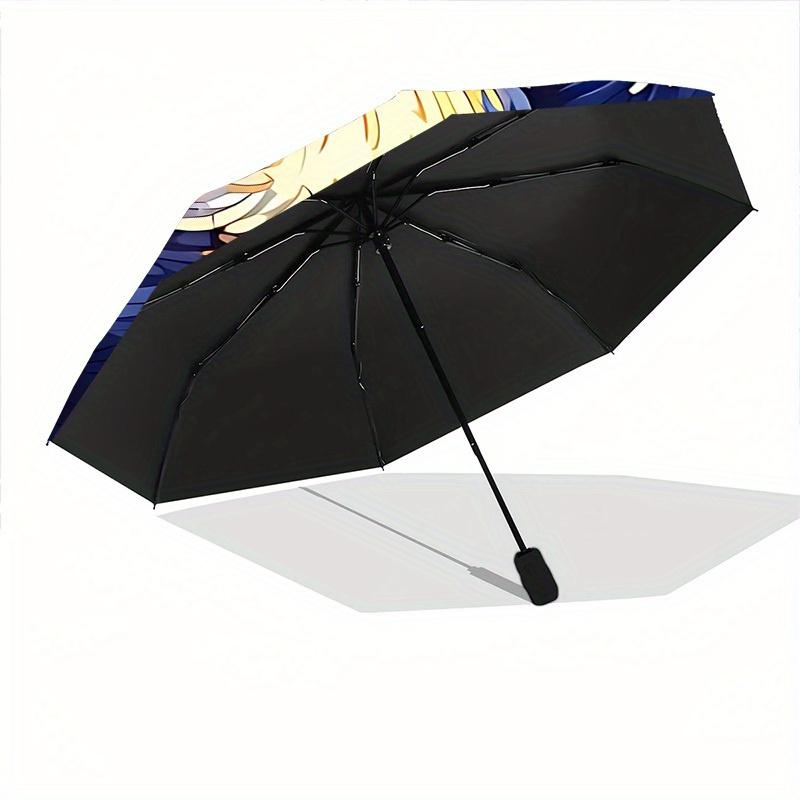 1pc Panda Art Automatic Umbrella with 8-Rib Compact Design, Foldable & Portable for Outdoor Leisure, Everyday Use198