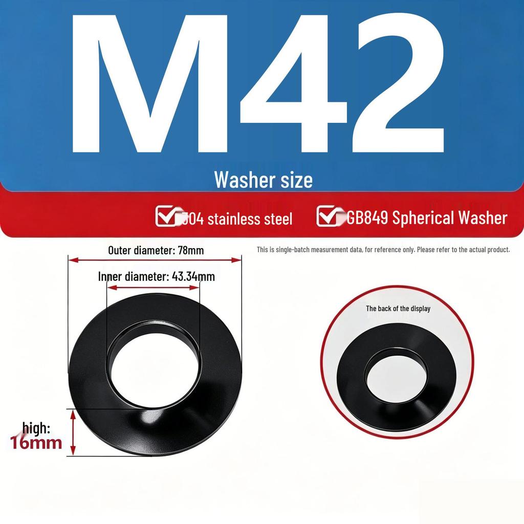 304 Stainless Steel Conical, Spherical, and Concave Convex Washers (M6, M8, M10, M12)