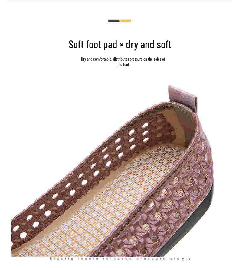 Women's Soft Sole Embroidered Hanfu Summer Shoes - Breathable Ethnic Style Old Beijing Cloth Mom Shoes.