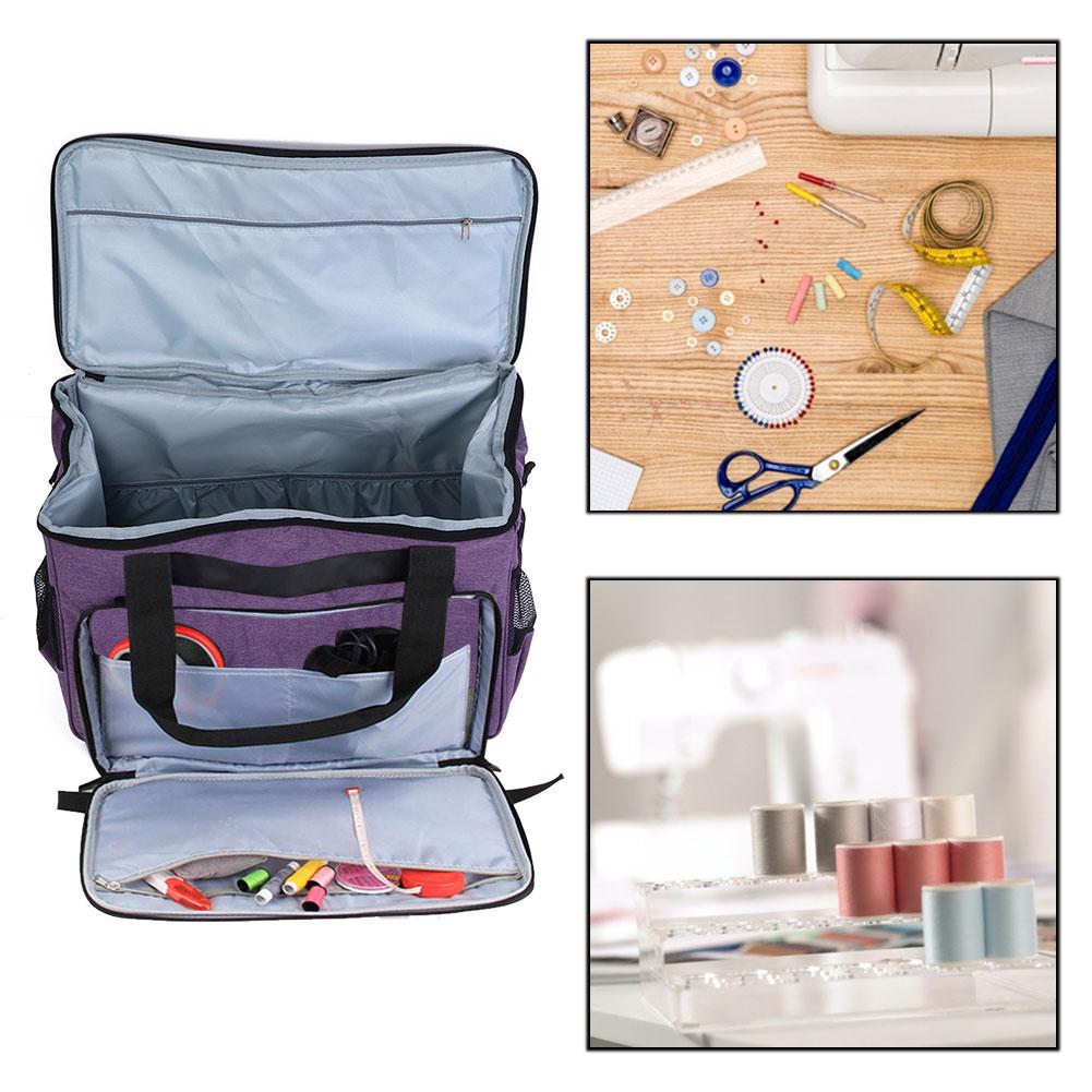 Staubschutzhülle für Nähmaschine Haushalt Multifunktionale Aufbewahrungstasche Stickzubehör Lila