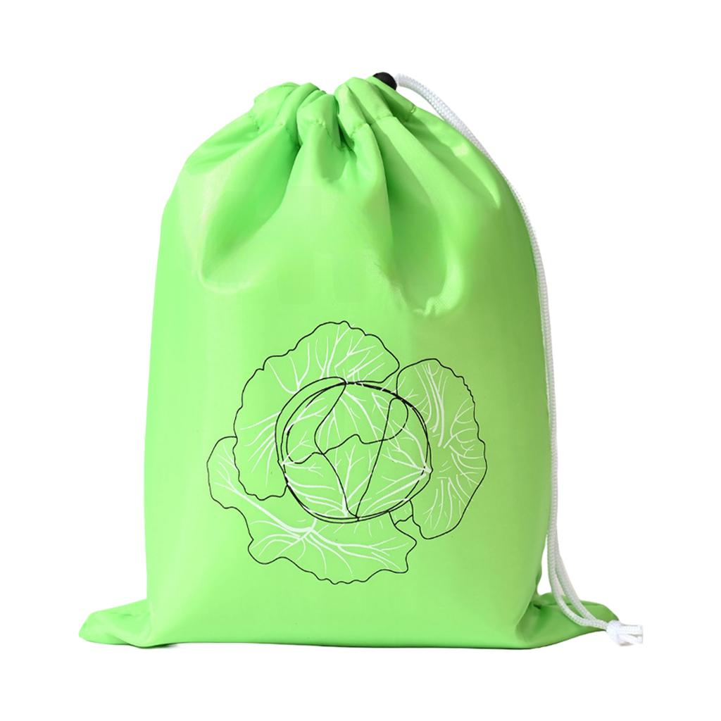 Reusable Vegetable Fruit Freshness Storage Bags Polyester for Kitchen Refrigerator Organization Large Capacity
