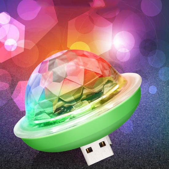 Mini DJ Party Light Super Jasne Kolorowe Oświetlenie LED RGB Telefon Komórkowy Laptop USB Obrotowe Światło Sceniczne Do Baru Dyskoteka Wesele Impreza Nagranie Studio