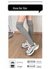 Lazy Style Over-the-Knee Women's Socks: Autumn/Winter White & Grey Scrunch, Thigh-High, Calf Boot Socks, Cotton, Japanese JK Style.