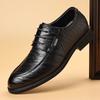Wenzhou Men's Shoes Office Shoes Hand-scratched Business Dress Leather Shoes Men's Commuter Office Shoes Trend One Piece