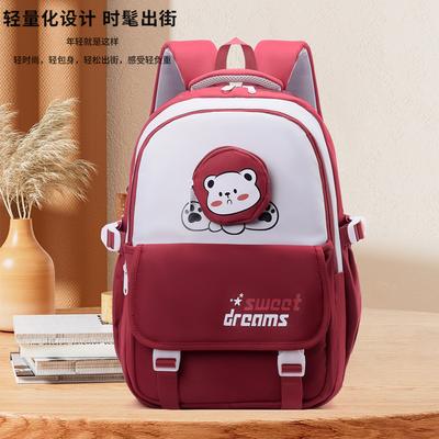 Backpack Girl New Cute Large Capacity High Value Lightweight Backpack Load Reduction Ridge Protection Cartoon Primary School Bag