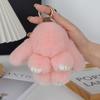 Plush Rabbit Fur Keychain: Cute Rabbit Ornament & Phone Charm