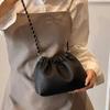 Super Fire Chain Bucket Bag Women's 2025 New Summer Fashion Cloud Underarm Pleated Bag Simple Shoulder Messenger Bag