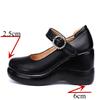 8cm Small Size 32-43 Elegant Soft Leather Mary Janes Platform Wedges Shoes 2025 Fall High Heels Pumps for Office Mom Work Dance