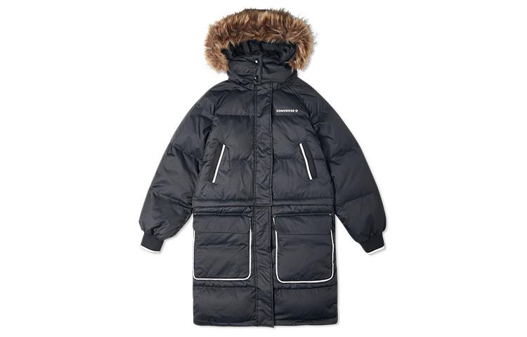 Converse Down Jackets Women s Ink Black Hooded Moderate Other 10020023-A02 XXL