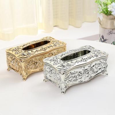 Tissue Box Rectangle Relief Pattern Acrylic Multi-purpose Unique Napkin Box for Kitchen