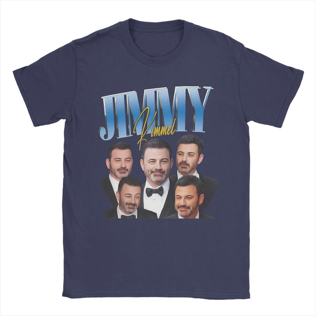 Men's Jimmy Kimmel T Shirt  100% Cotton Tops Amazing Short Sleeve Crew Neck Tees Plus Size T-Shirts