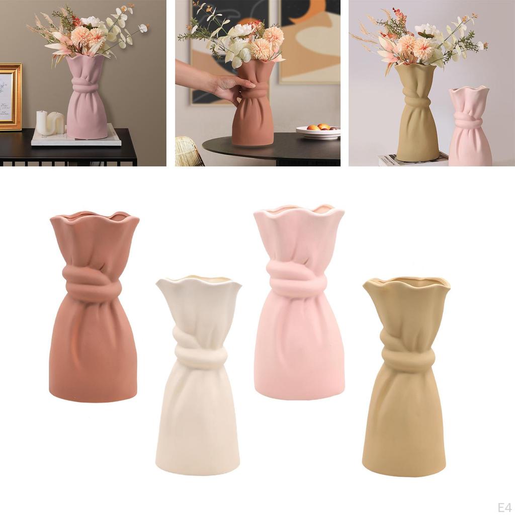 Creative Ceramic Flower Vase Bud Pot Arrangement for Cafe Home Dinner Table Ornament